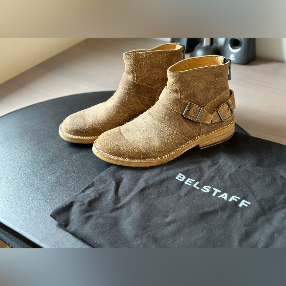 Belstaff Trailmaster Boots Tan Suede 9/42